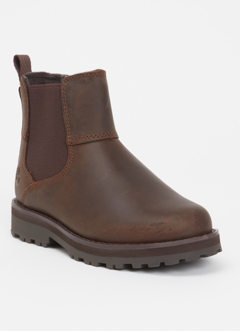 Timberland Meisjes Courma chelsea boot van leer in de kleur Donkerbruin, maat: 35