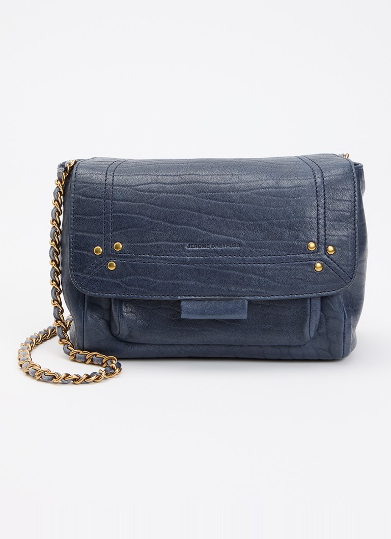 Jérôme Dreyfuss Dames Lulu S crossbodytas van lamsleer met afneembare schouderriem in de kleur Donkerblauw, maat: 1SZ