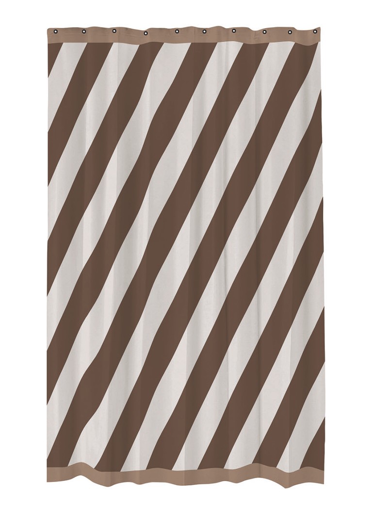 Mette Ditmer Diagonal douchegordijn 200 x 150 cm Chocoladebruin - Deal