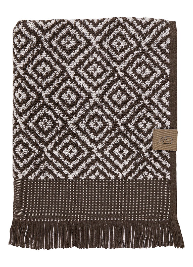 Mette Ditmer Morocco badhanddoek - 550 gr/m2 - 90 x 50 cm Chocoladebruin - Deal