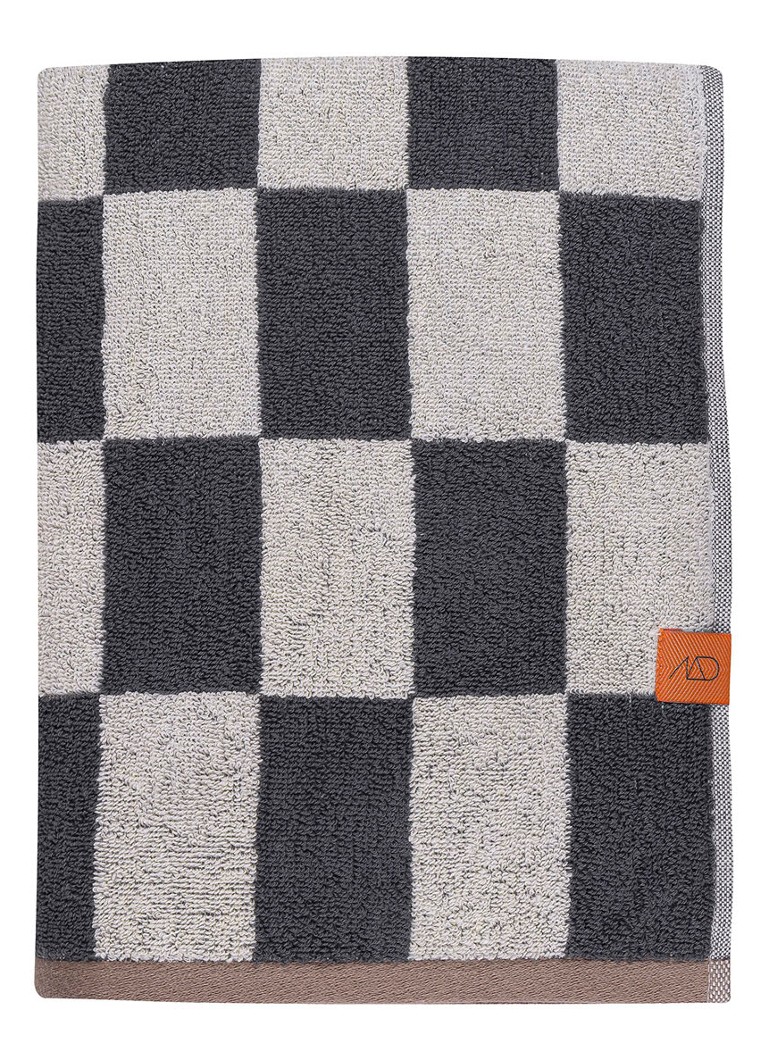 Mette Ditmer Retro badhanddoek - 550 gr/m2 - 133 x 70 cm Antraciet - Deal