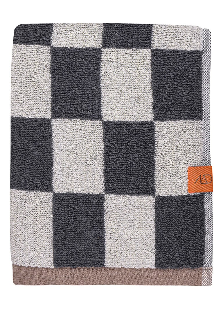 Mette Ditmer Retro hand badhanddoek - 550 gr/m2 - 90 x 50 cm Antraciet - Deal