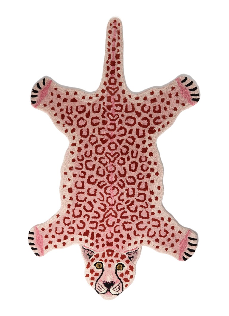 Doing Goods Loony Leopard vloerkleed large 90 x 150 cm Roze - Deal