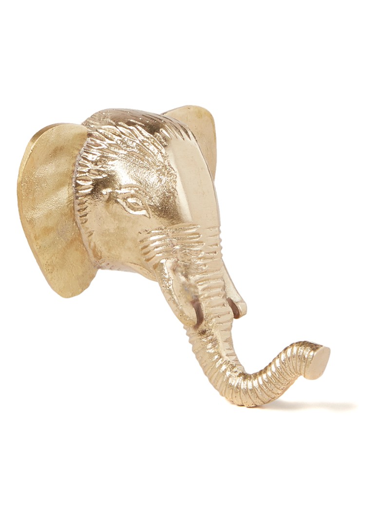 Doing Goods Elephant wandhaak 7,5 cm Goud - Deal