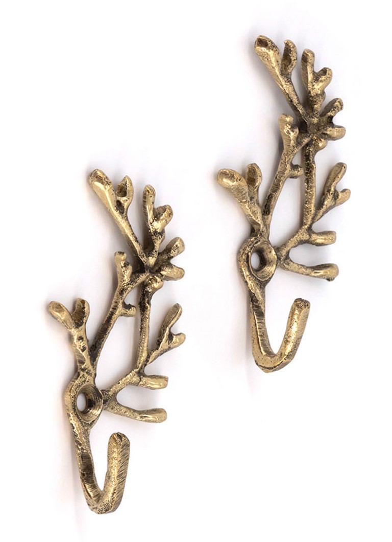 Doing Goods Marie Coral wandhaak set van 2 Goud - Deal