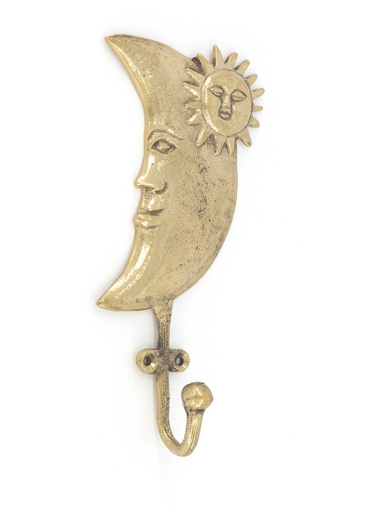 Doing Goods Morgan Maan wandhaak 15 cm Goud - Deal