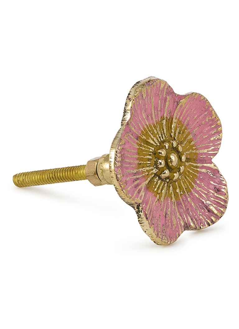 Doing Goods Faye Flower deur- en kastknop 5 cm Roze - Deal