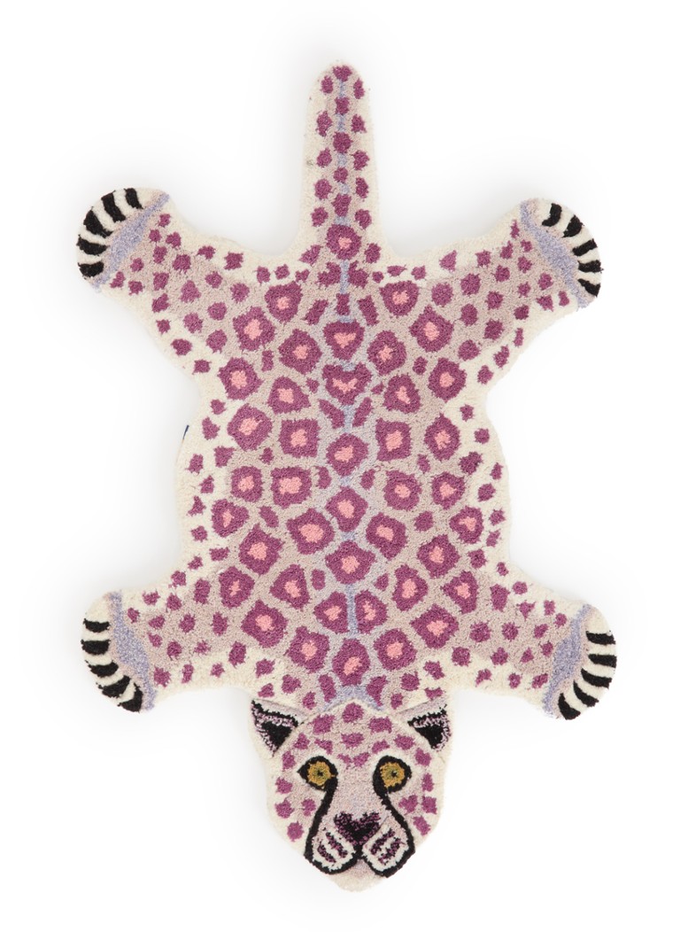Doing Goods Lilly Leopard Small vloerkleed 90 x 60 cm Lila - Deal