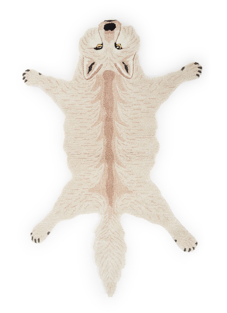Doing Goods Woozy Wolf vloerkleed 163 x 110 cm Donkerbeige - Deal