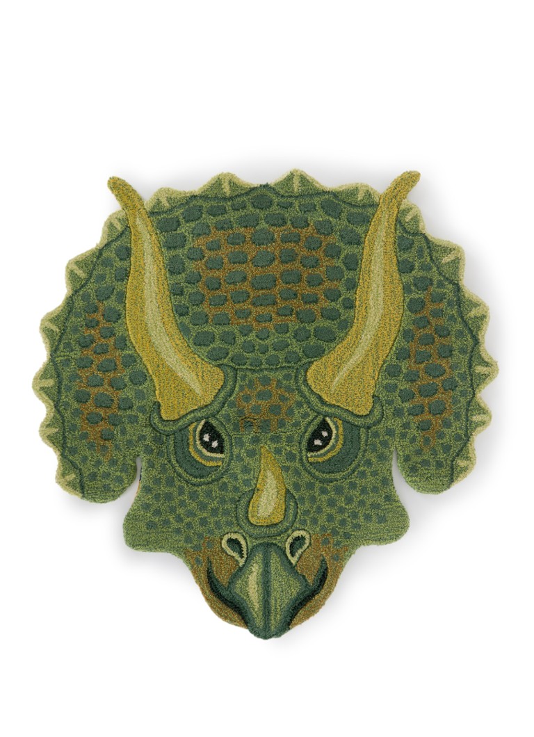 Doing Goods Triceratop Head vloerkleed 95 x 91 cm Groen - Deal