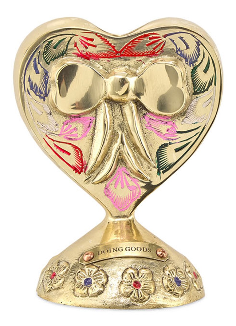 Doing Goods Bubbly Heart kandelaar 10 cm Brons - Deal