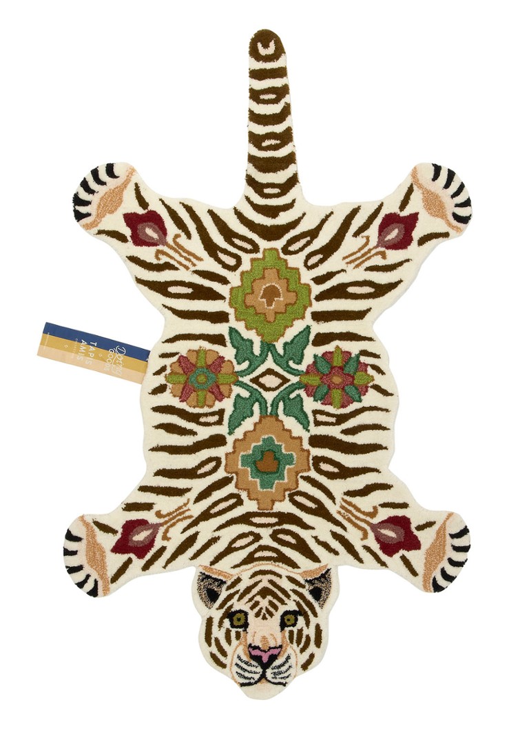 Doing Goods Jill Tiger Large vloerkleed 150 x 90 cm Beige - Deal