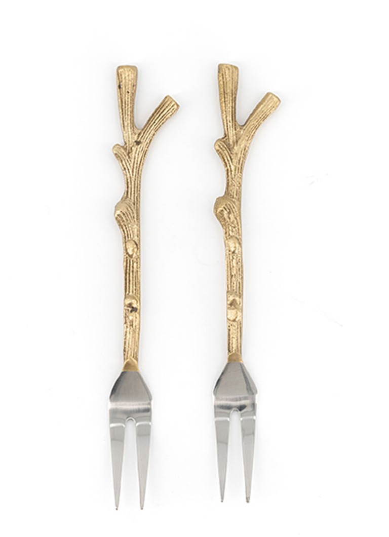 Doing Goods Twiggy cocktail vork set van 2 Brons - Deal