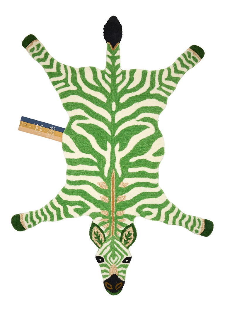 Doing Goods Grassy Zebra vloerkleed 153 x 110 cm Groen - Deal