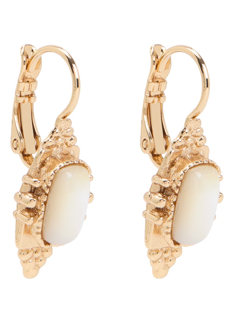 Gas Bijoux Dames Serti Talisman oorhangers verguld in de kleur Goud, maat: Steker