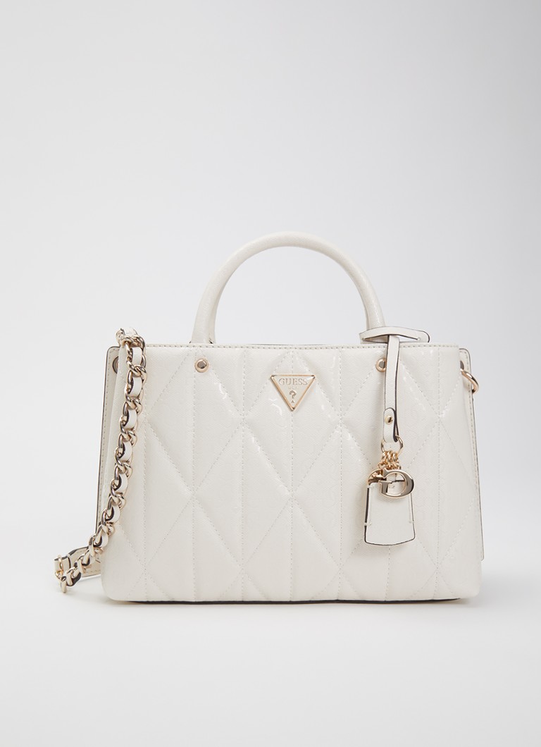 GUESS Dames Aldina handtas met logoprint en afneembare schouderriem