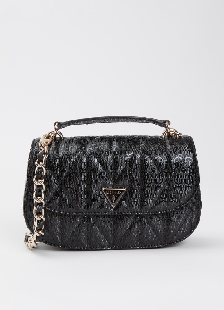GUESS Dames Aldina handtas met logoprint en afneembare schouderriem