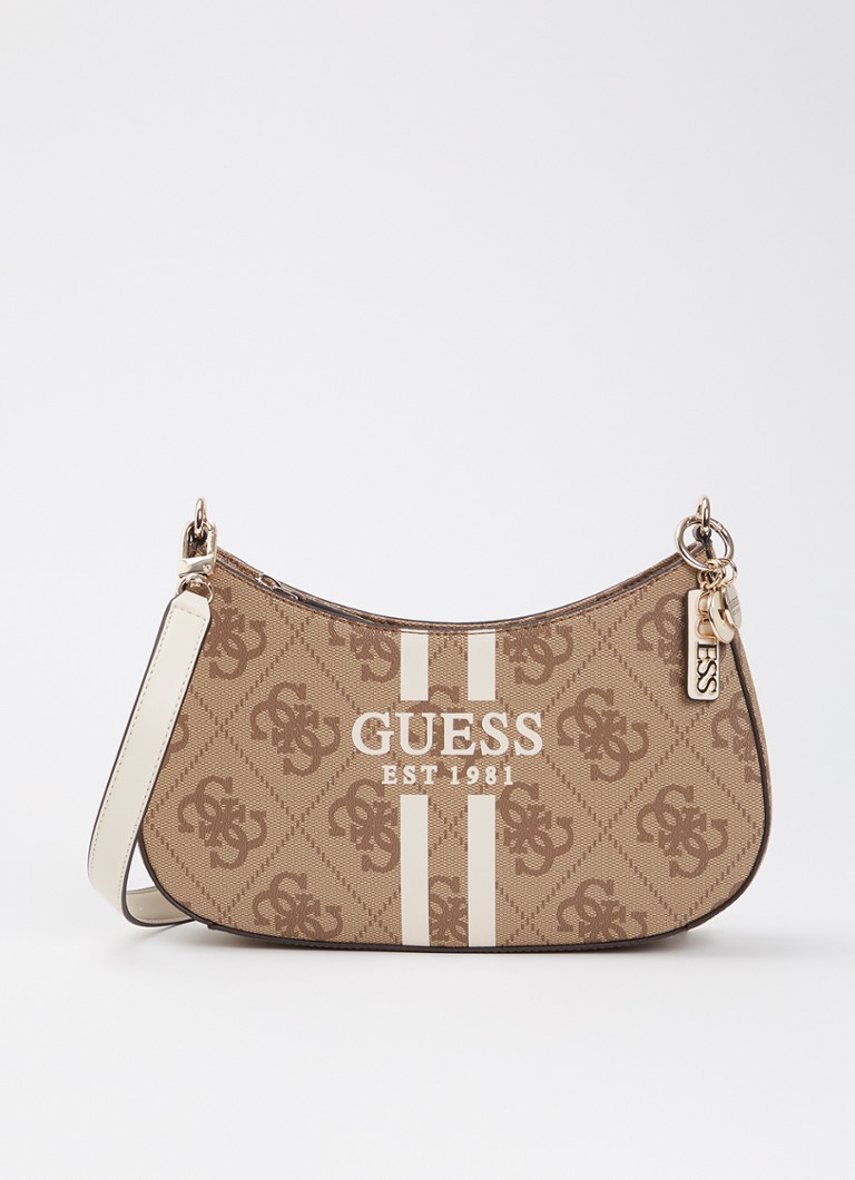 GUESS Dames Noelle ll schoudertas met logoprint en afneembare schouderriem