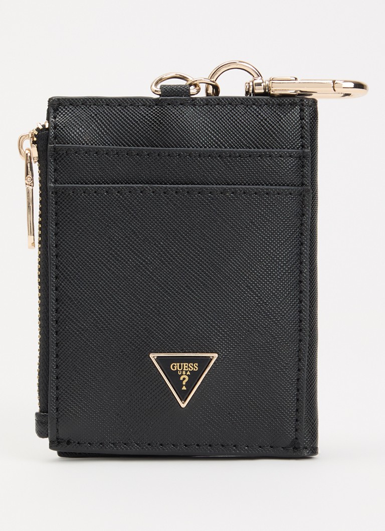 GUESS Dames Pasjeshouder met logo in de kleur Zwart, maat: T/U