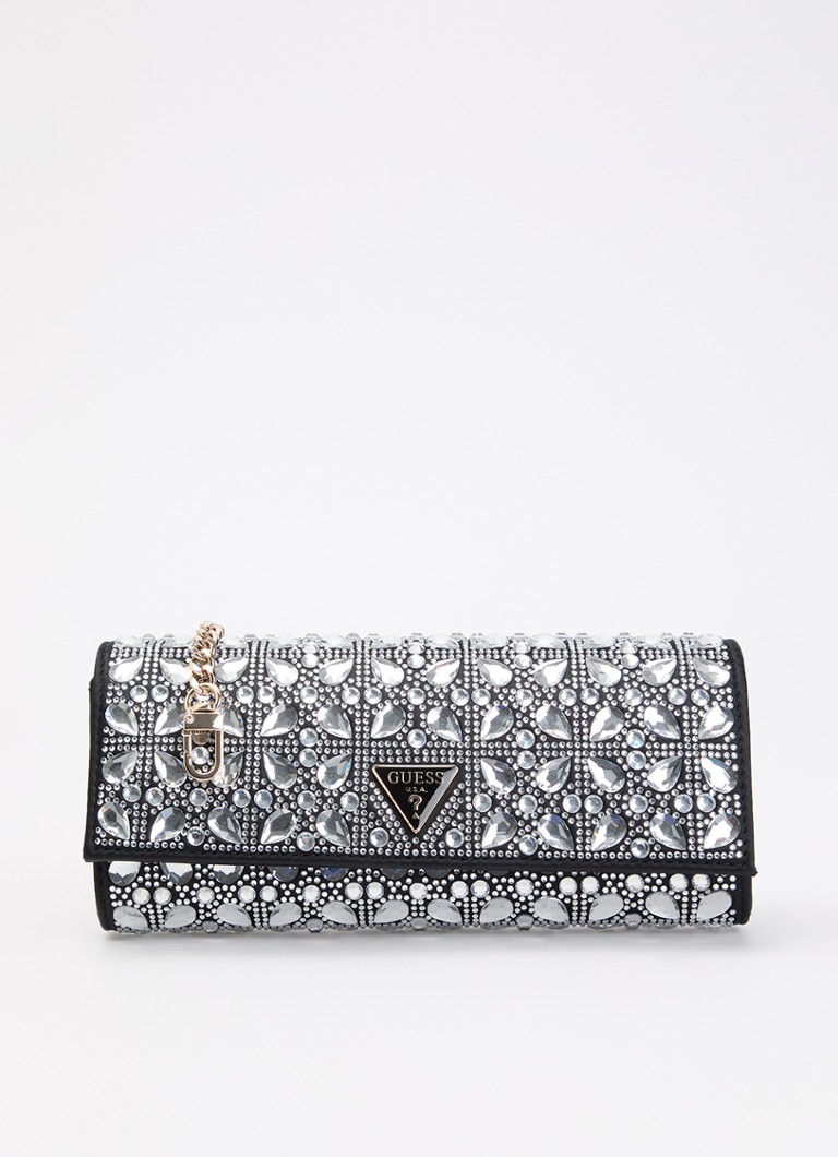 GUESS Dames Elsie clutch met afneembare schouderriem in de kleur Zwart, maat: 1SZ