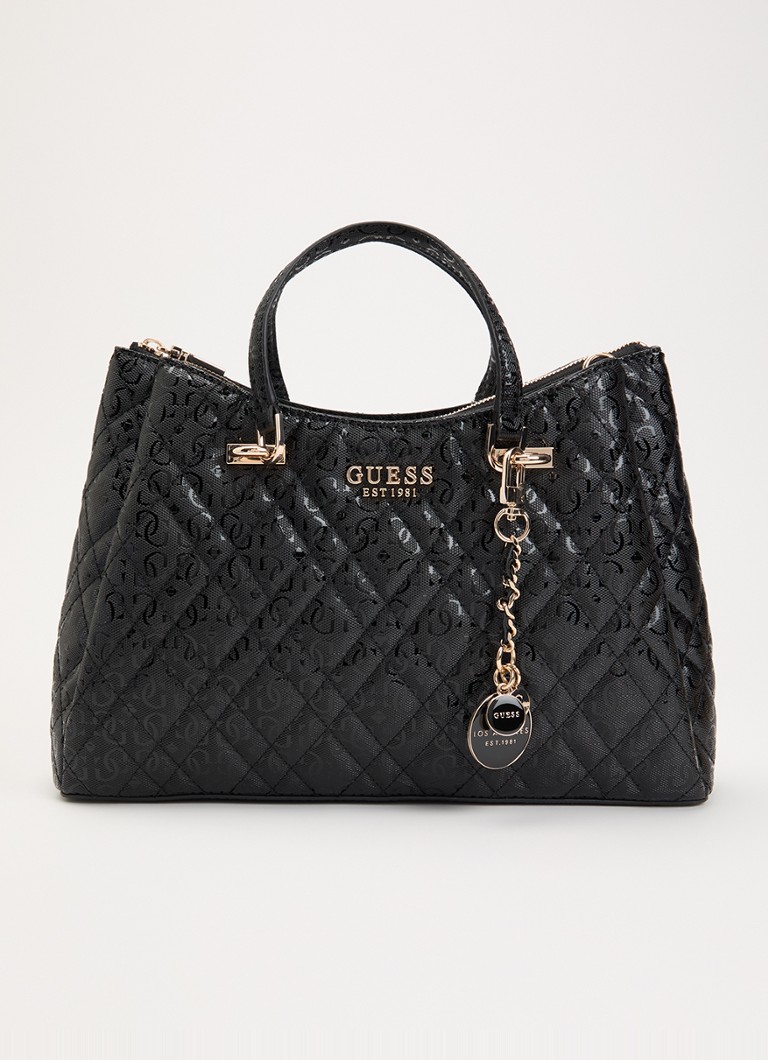 GUESS Dames Isemay schoudertas met afneembare schouderriem in de kleur Zwart, maat: 1SZ