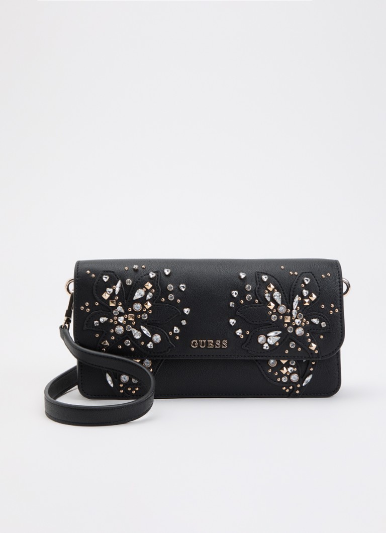 GUESS Dames Sadie Schoudertas met strass in de kleur Zwart, maat: 1SZ