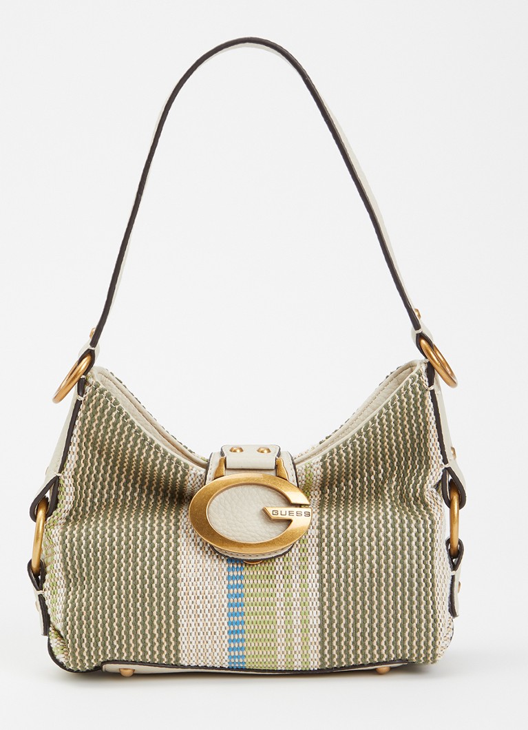 GUESS Dames Camden Mini schoudertas met streepprint