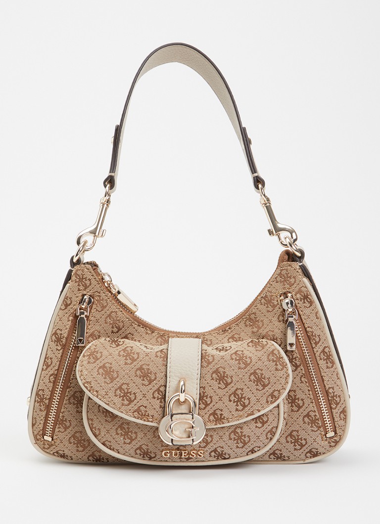 GUESS Dames Jessa schoudertas met logoprint en afneembare schouderriem