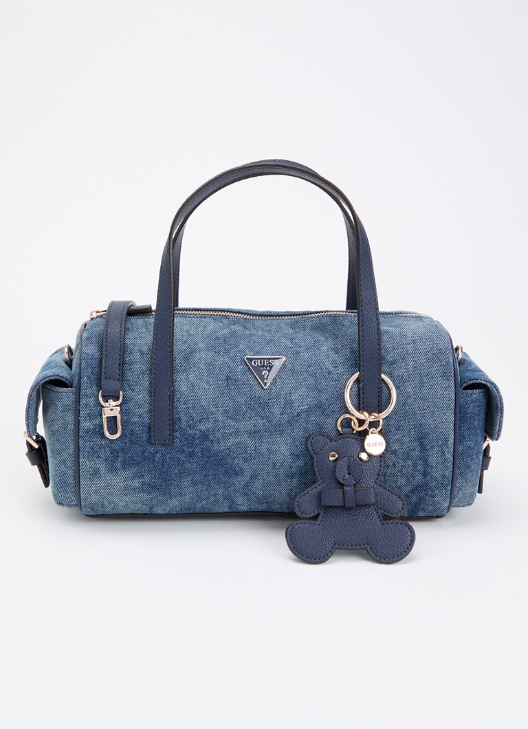 GUESS Dames Kassie handtas van denim met tasbedel en afneembare schouderriem