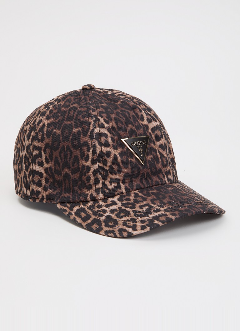 GUESS Dames Pet met panterprint en logo