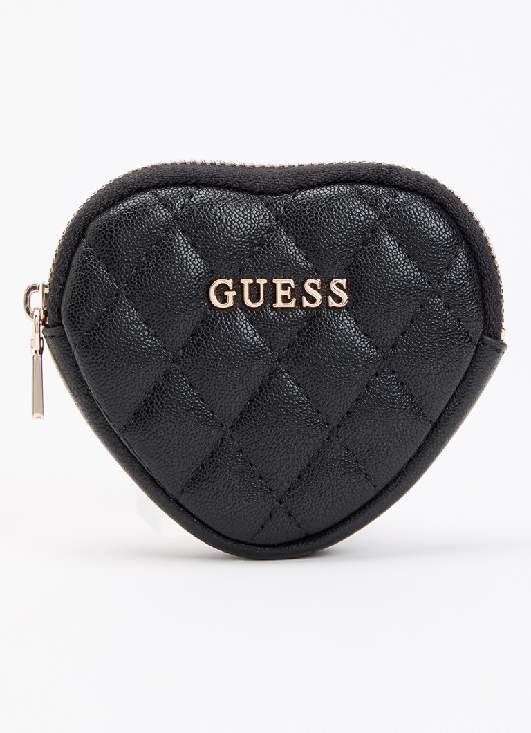 GUESS Dames Heart Pouch sleutelhanger met quilt patroon