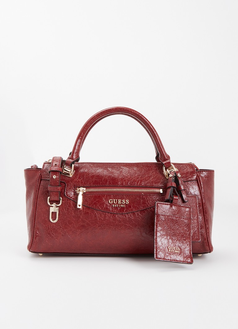 GUESS Dames Antonia handtas van imitatieleer met afneembare schouderriem in de kleur Rood, maat: 1SZ