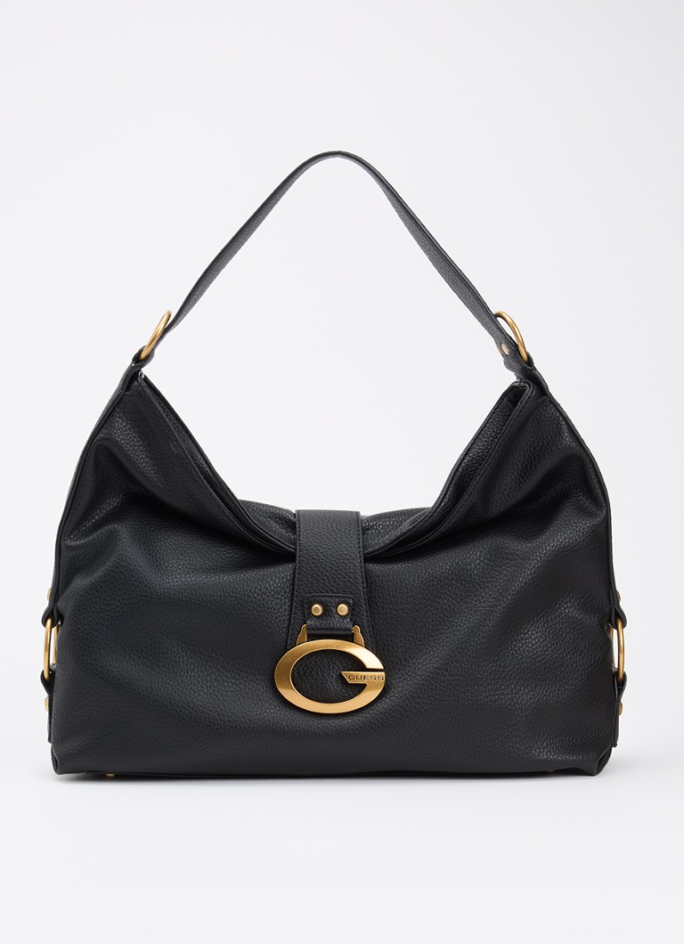 GUESS Dames Camden Large schoudertas van imitatieleer in de kleur Zwart, maat: 1SZ