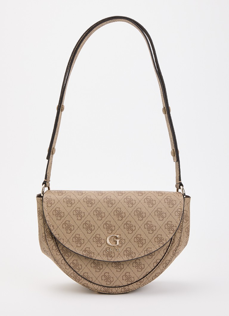 GUESS Dames Coleen crossbodytas met logoprint in de kleur Gebroken wit, maat: 1SZ