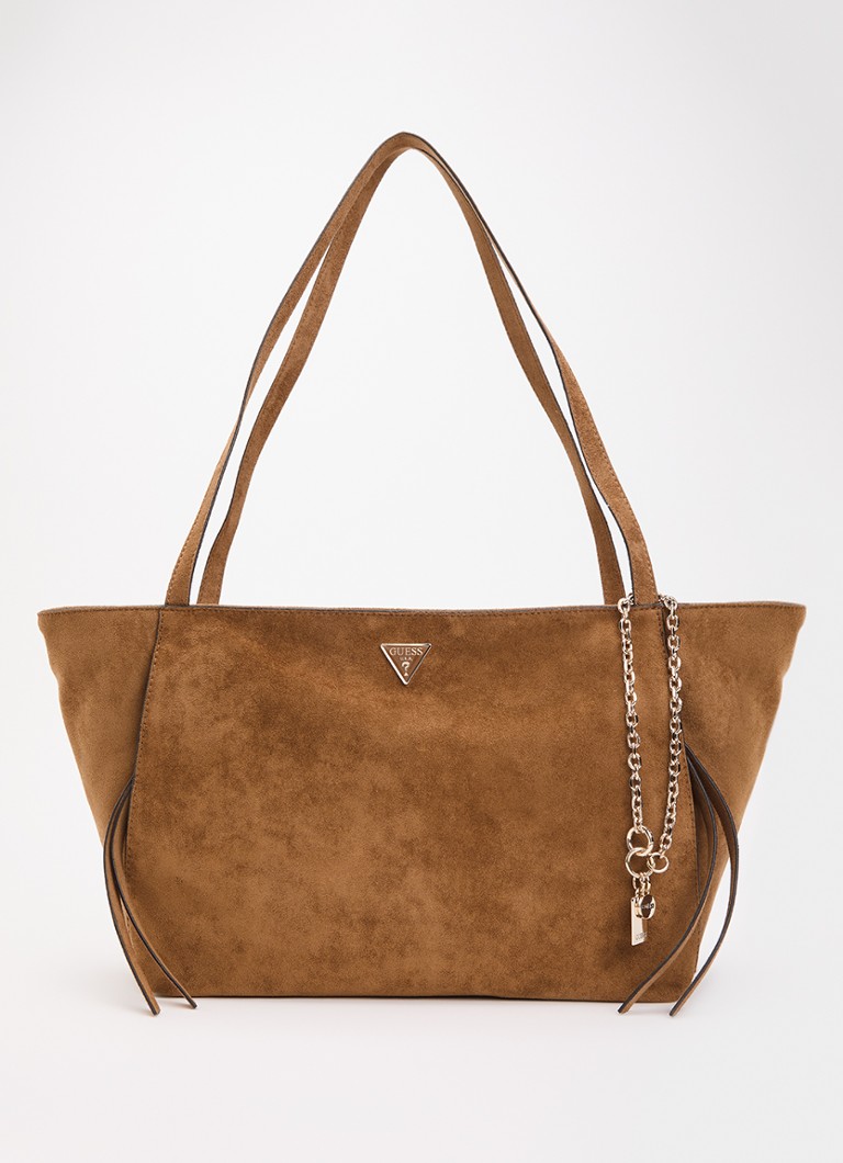 GUESS Dames Devon 3 schoudertas met tasbedel in de kleur Cognac, maat: 1SZ