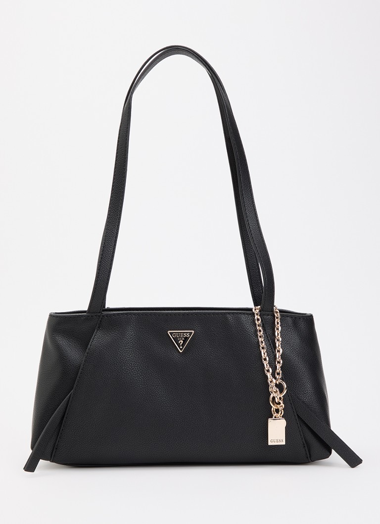 GUESS Dames Devon schoudertas met logo en tasbedel in de kleur Zwart, maat: 1SZ