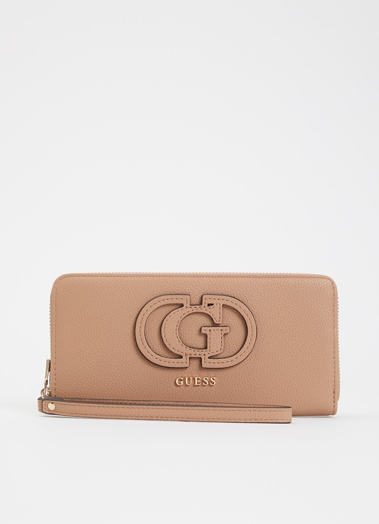 GUESS Dames Isola Large portemonnee met logo in de kleur Beige, maat: 1SZ