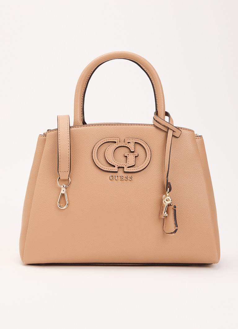 GUESS Dames Isola handtas met tasbedel en afneembare schouderriem in de kleur Lichtbruin, maat: 1SZ