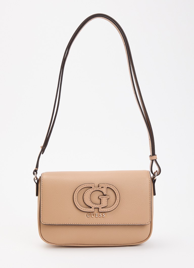 GUESS Dames Isola crossbody tas met logo en verstelbare schouderriem in de kleur Beige, maat: 1SZ