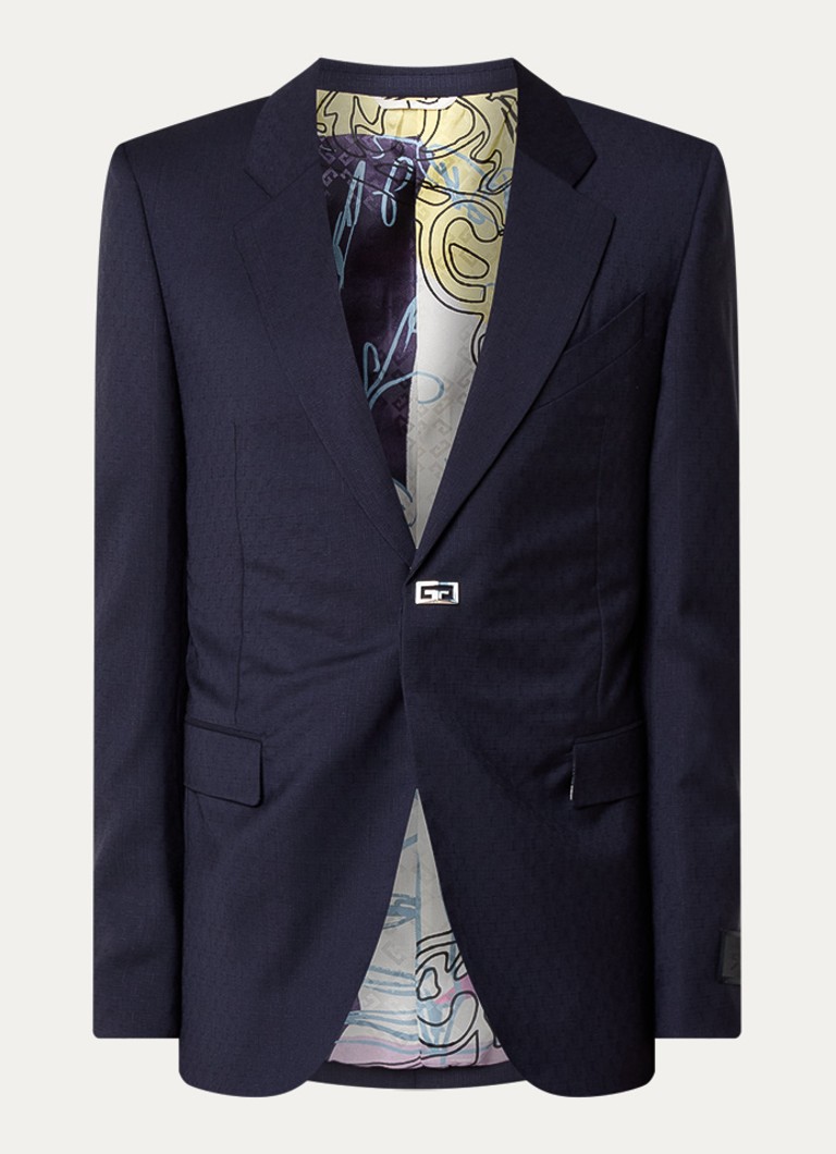 Givenchy Heren Slim fit colbert van wol met klepzakken in de kleur Donkerblauw, maat: 50