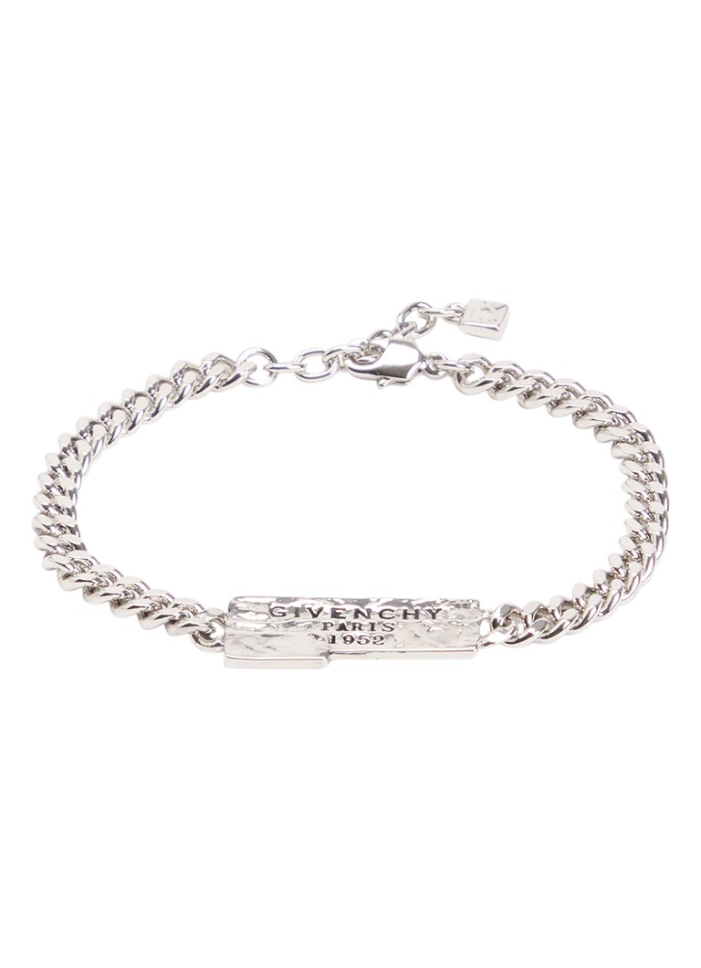 Givenchy Heren Schakelarmband met logo in de kleur Zilver, maat: OS