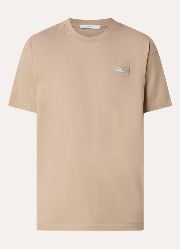 Givenchy Heren T-shirt met logo in de kleur Beige, maat: S