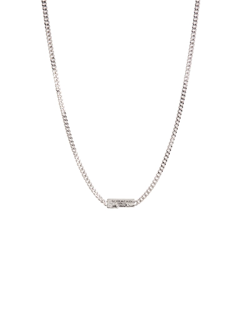 Givenchy Heren Schakelketting met logo in de kleur Zilver, maat: OS