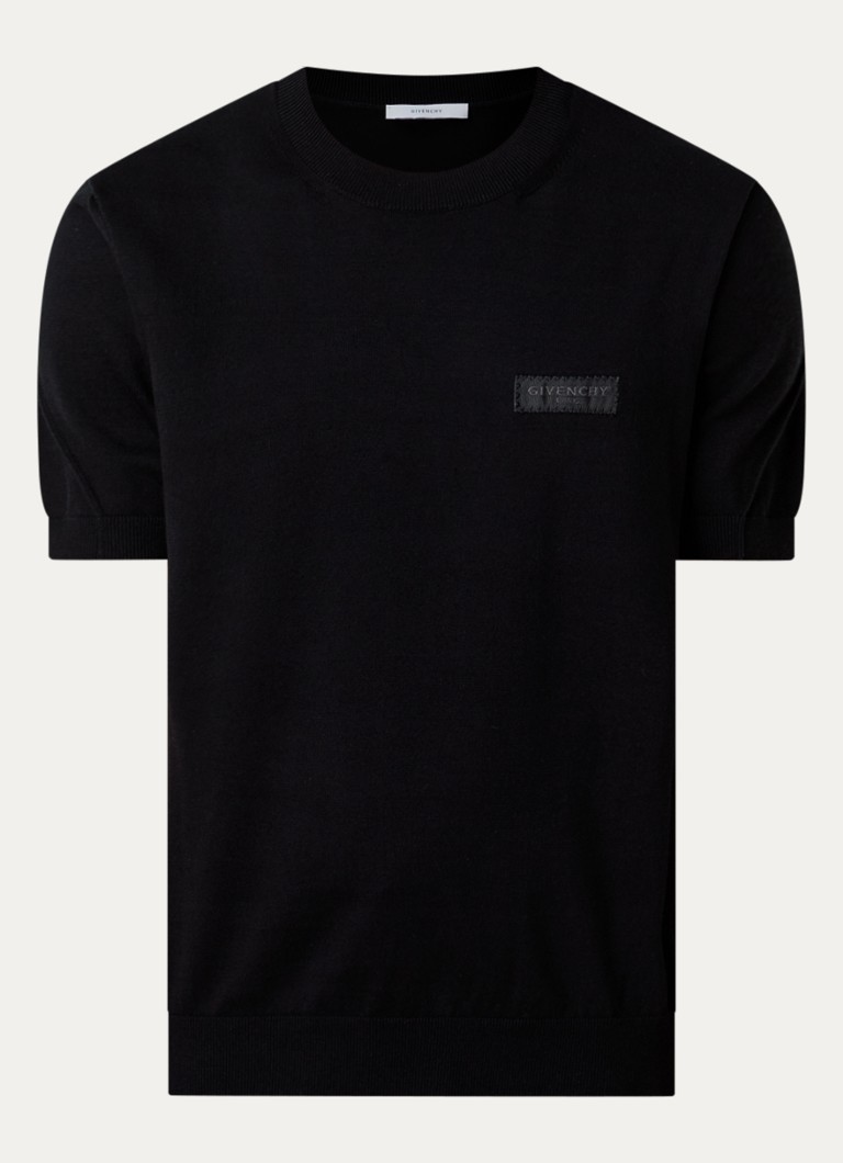 Givenchy Heren T-shirt met logoborduring in de kleur Zwart, maat: XL