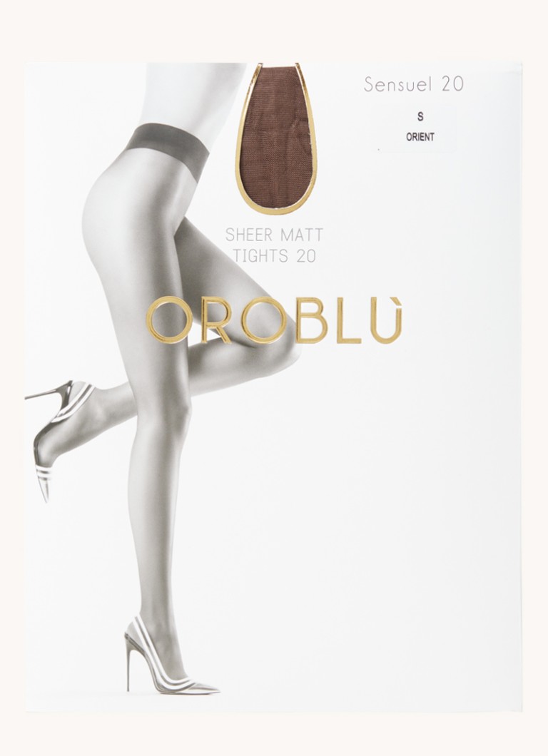 Oroblu Dames Sensuel panty in 20 denier in de kleur Bruin, maat: XXL