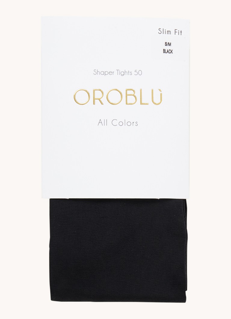 Oroblu Dames All Colors corrigerende panty in 50 denier in de kleur Zwart, maat: S/M