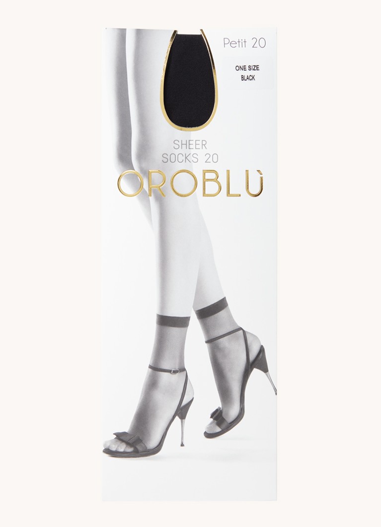 Oroblu Dames Petit pantysokken in 20 denier in de kleur Zwart, maat: 1 SIZE