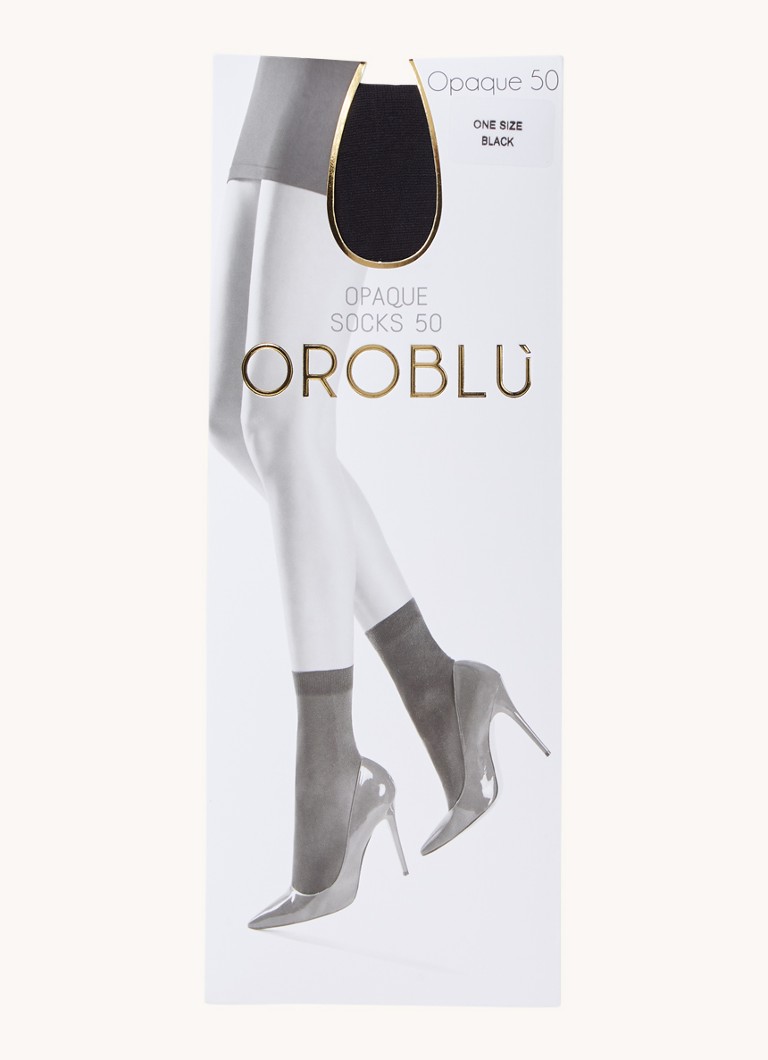 Oroblu Dames Opaque pantysokken in 50 denier in de kleur Zwart, maat: 1 SIZE