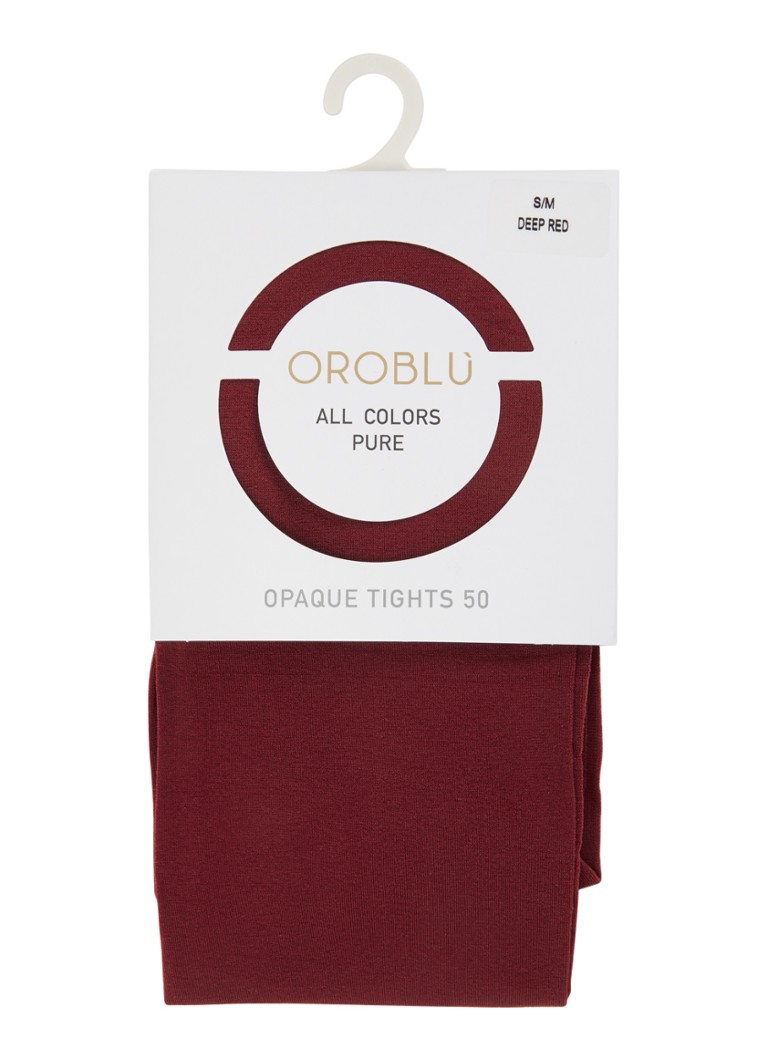 Oroblu Dames All Colors Panty in 50 denier in de kleur Donkerrood, maat: L/XL