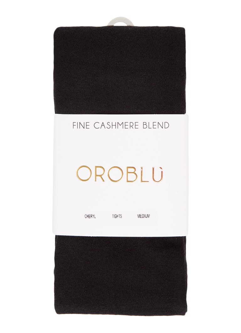 Oroblu Dames Cheryl maillot in kasjmierblend in de kleur Zwart, maat: XL